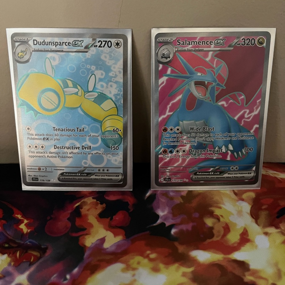 Dudunsparce ex & Salamence ex Pokémon Card Lot - Journey Together